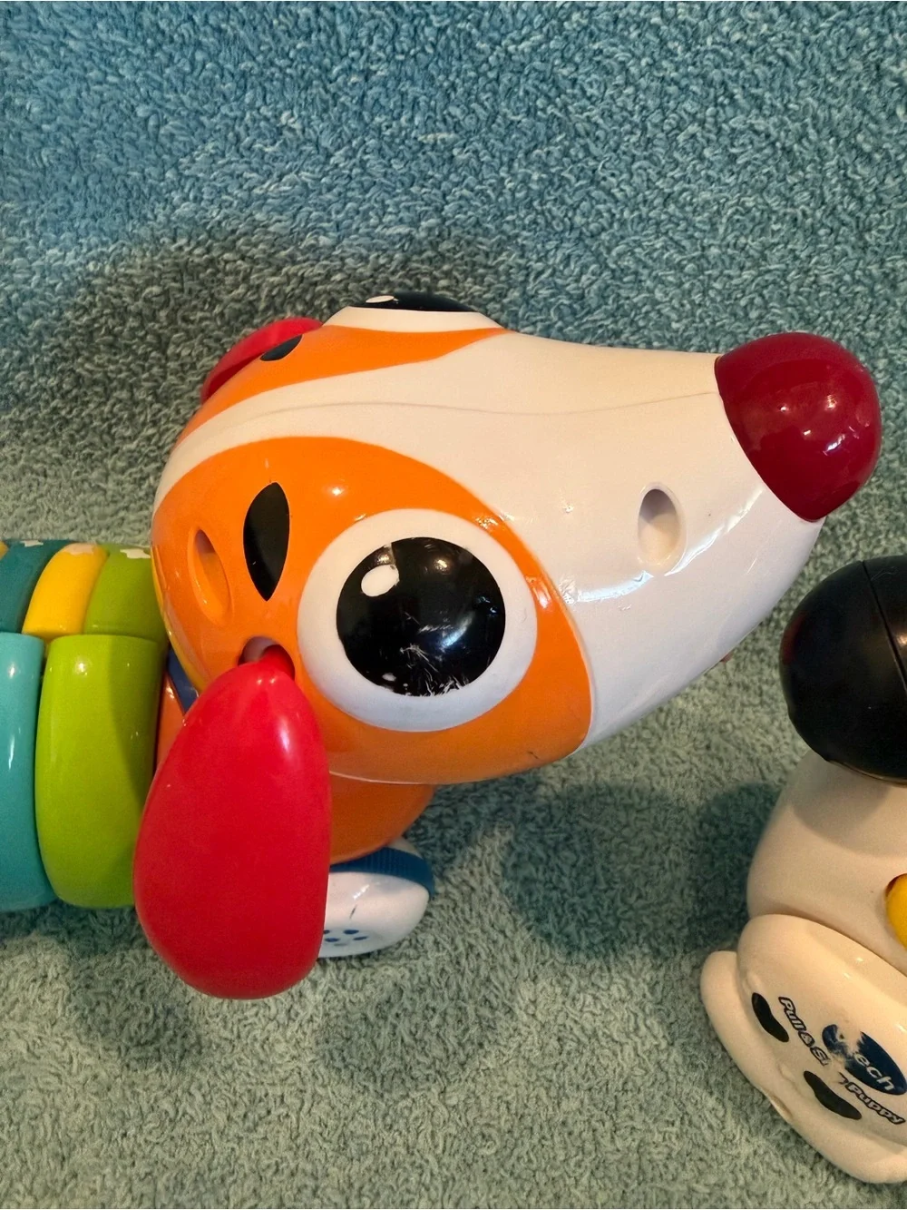 Lot of 2 Interactive Toy Dogs: VTech Pull Along & Winfun Rainbow Pup Educational